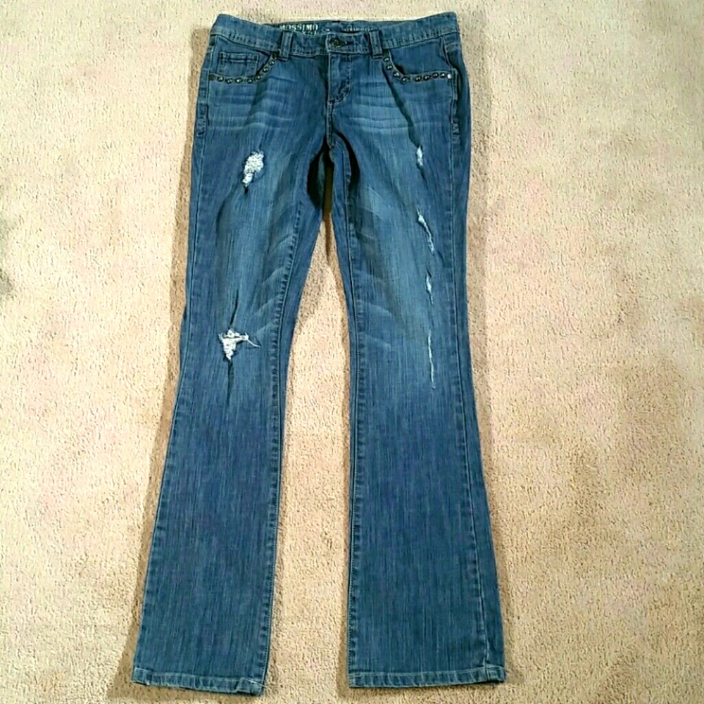 Straight Leg Mossimo Supply Co Distressed Jeans